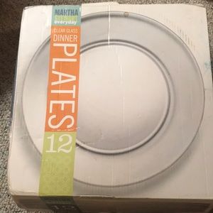Martha Stewart Everyday CLEAR Glass Dinner Plates
